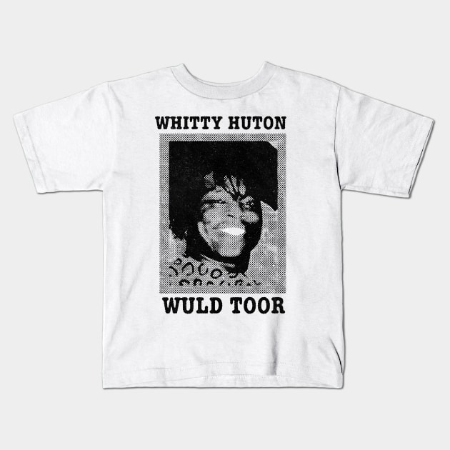 Whitty Hutton Halftone Kids T-Shirt by Resdis Materials